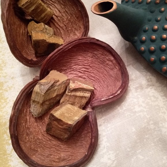 Hand Crafted Other - Set of 3 Raw South African Tiger's Eye Stones